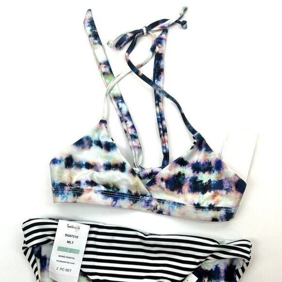 Splendid Girl’s Reversible String Bikini Top And Bottom Size 8